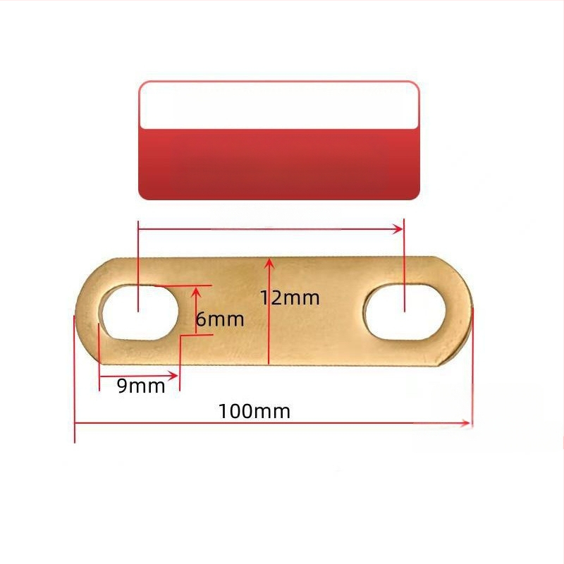 Месингов конектор с покритие от калай за свързване на батерия, нагревателна тръба и моторна електрическа връзка, кръстосано свързване и меден уплътнител (Артикул AS65465161, Тип: Друг, Марка: Друг)