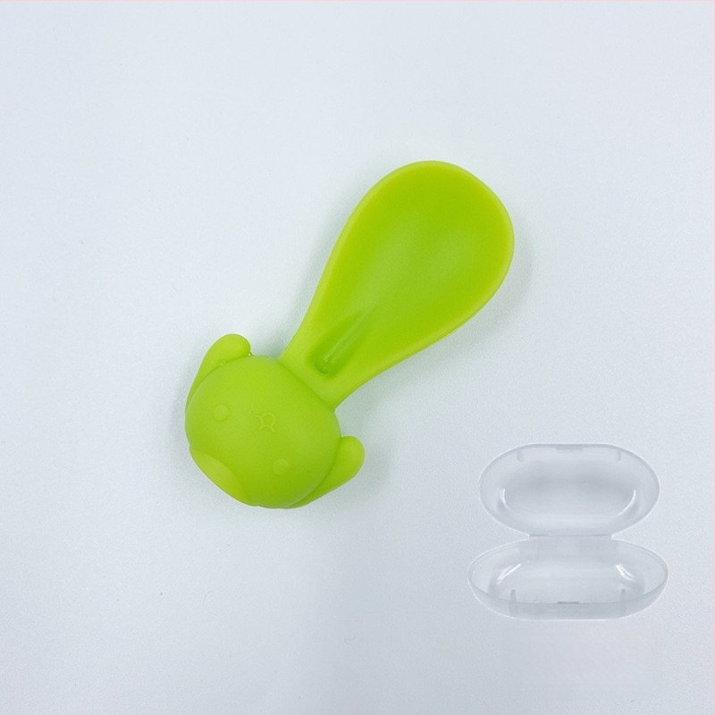 Wy kūdikių silikoninis košelės šaukštelis su saugojimo dėžute – maitinimo priemonė nuo 6 mėnesių