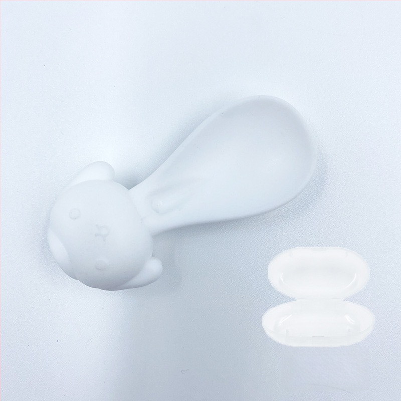 Wy kūdikių silikoninis košelės šaukštelis su saugojimo dėžute – maitinimo priemonė nuo 6 mėnesių