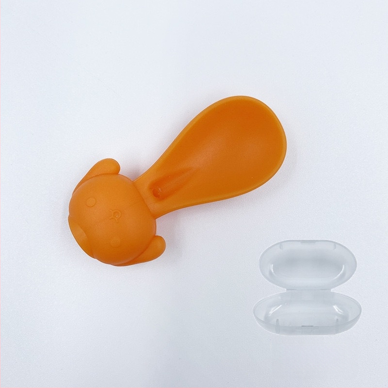 Wy kūdikių silikoninis košelės šaukštelis su saugojimo dėžute – maitinimo priemonė nuo 6 mėnesių