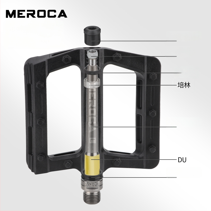 Meroca nylon pedale s povećanom površinom za stopala i protukliznom površinom, univerzalno za planinske, cestovne i fixie bicikle