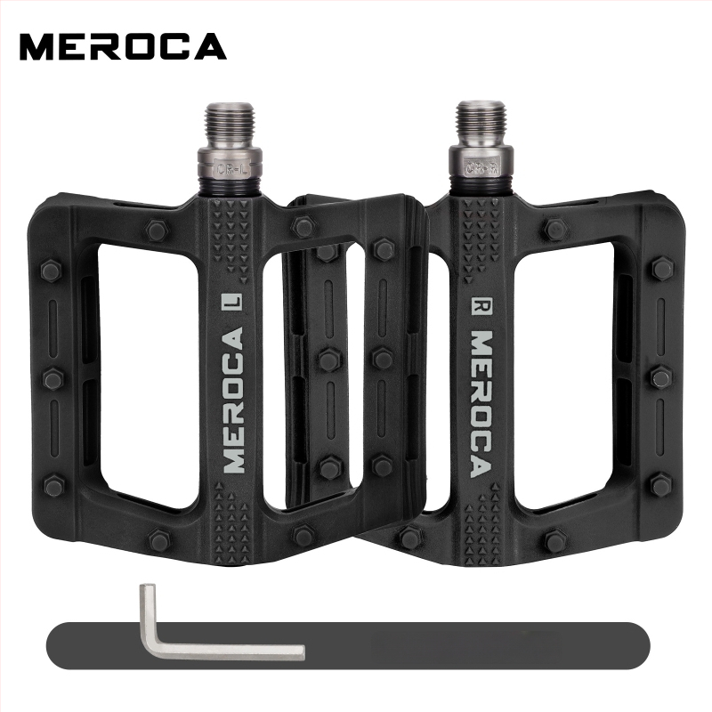 Meroca nylon pedale s povećanom površinom za stopala i protukliznom površinom, univerzalno za planinske, cestovne i fixie bicikle