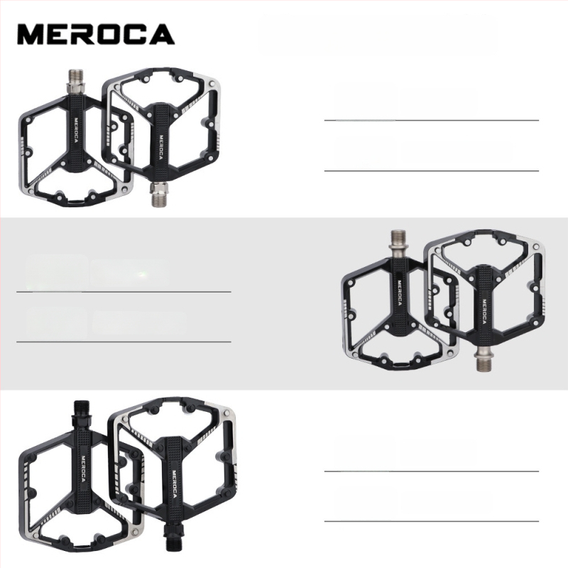 Meroca pedale za planinski i cestovni bicikl s tri ležaje od aluminijskog legura, protuklizne, šire plosnate pedale