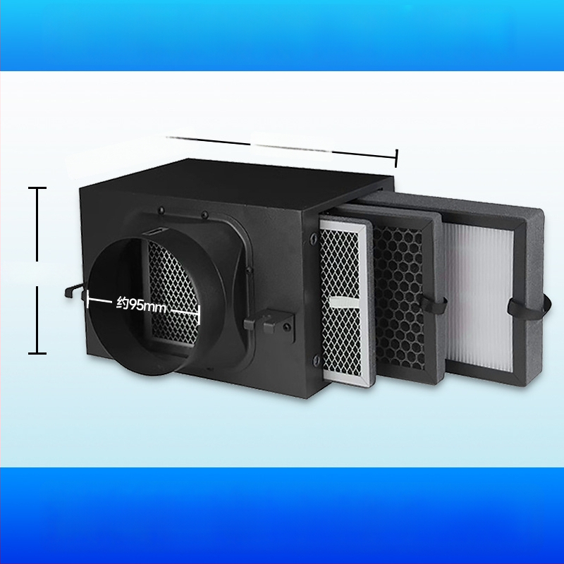 Ofenqi Värske Õhu Filtri Korpus - Siseõhu Puhastusüksus PM2.5 Filtriga, Sisaldab Esmane Filtr, Keskmise Tõhususe Filtr ja Kõrge Tõhususe Filtr, Kodud ja Kaubanduspinnad