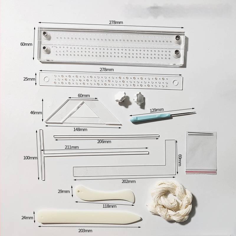 Nuo Ba Bai brändi akrüül DIY tööriist vihikute köitmiseks (mudel NBB-056): albumi katte valmistamine, positsioneerimise joonestik ja puurimine