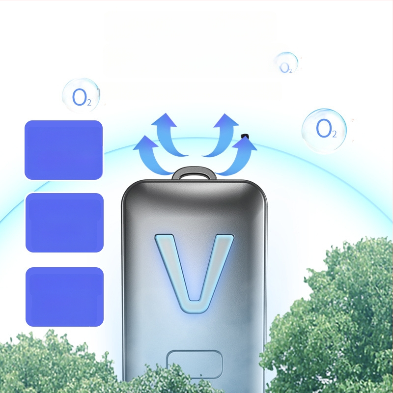 Φοριέται στον αυχένα καθαριστής αέρα με αρνητικά ιόντα; τροφοδοσία USB; ήσυχη λειτουργία (<36 dB); ροή αέρα κάτω από 50 m³/ώρα; κατάλληλο για χώρους μέχρι 10 m²; εκπομπή ιόντων 28 εκατομμύρια/cm³.