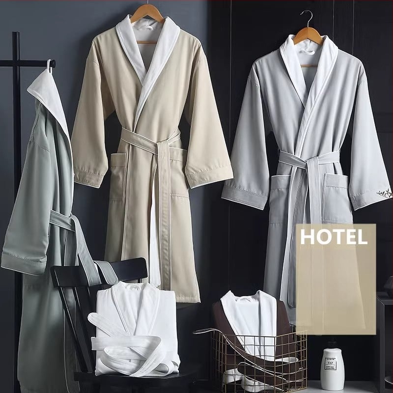 Ogrtač za hotelsku sobu pet zvjezdica za sve sezone, dvostruki sloj, debeo, upija vodu i brzo se suši, unisex za odrasle