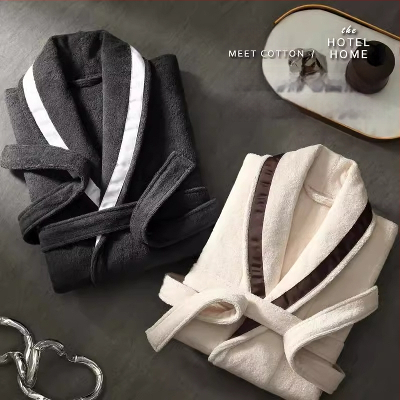 Халат за баня, унисекс, 100% памук, памучна материя, за пролет