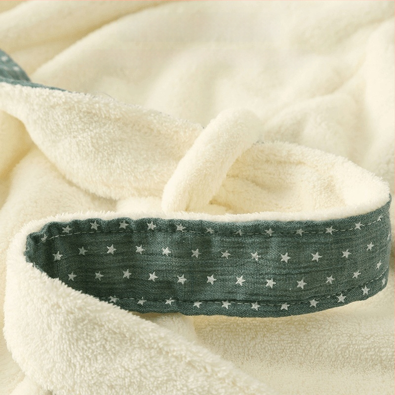 Детски халат за баня — основна материя: зайчева козина, памучна смес, пролетен сезон