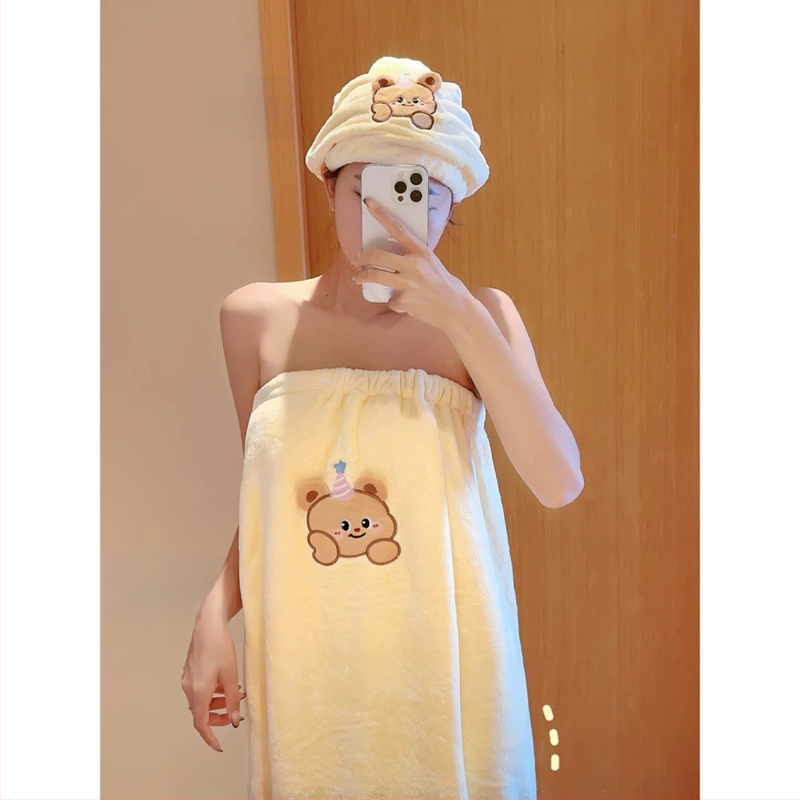 Дамски халат за баня от коралов флийс, полиестер/полиамид смес 80/20, летен дизайн