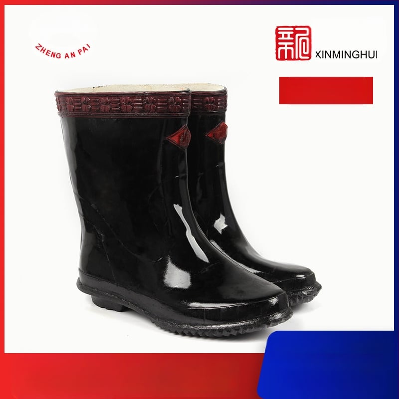 Изолирани гумени обувки за работа, марка Double Safe, със средна горна част, защита при електрическа работа