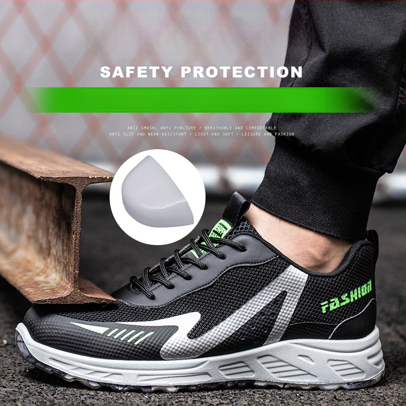 Излоирани обувки за защита на труда с анти-удар и анти-пробив и изолация; материал: дишаща мрежеста повърхност; горна част: нисък връх