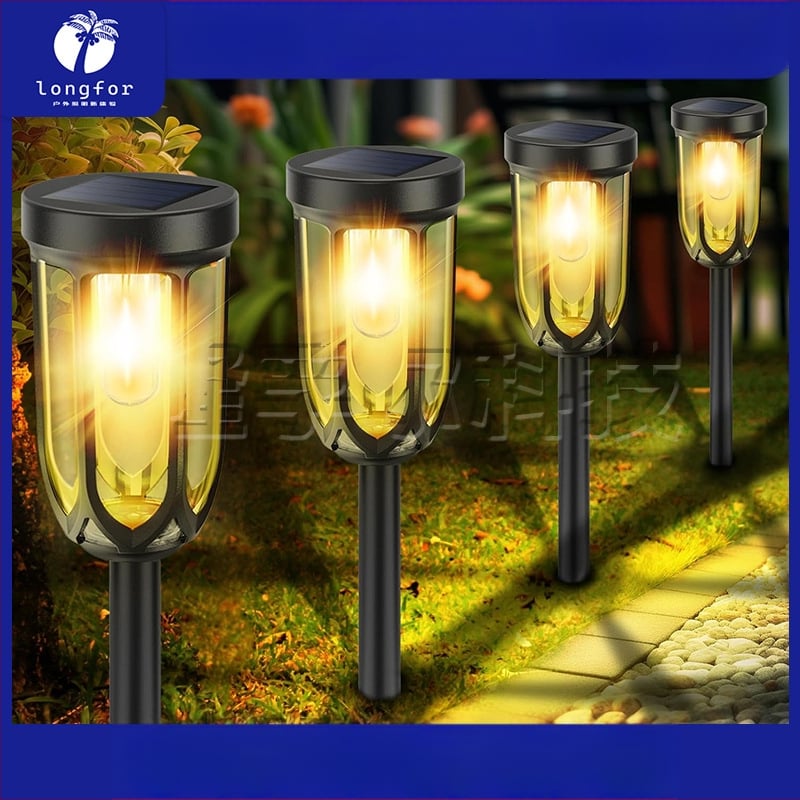 Solarna svjetiljka za travu s volframovom niti, visoka rasvjeta staze u krajoliku, retro cilindrična vrtna lampa