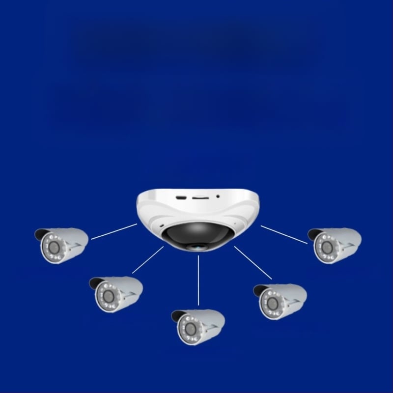 JWEI GW-0630w 360° panoraamkaamera lae jaoks, siseruumi kasutamiseks, 1080P HD, öönägemine, alarmide tuvastus ja teavitused, mobiilirakenduse tugi