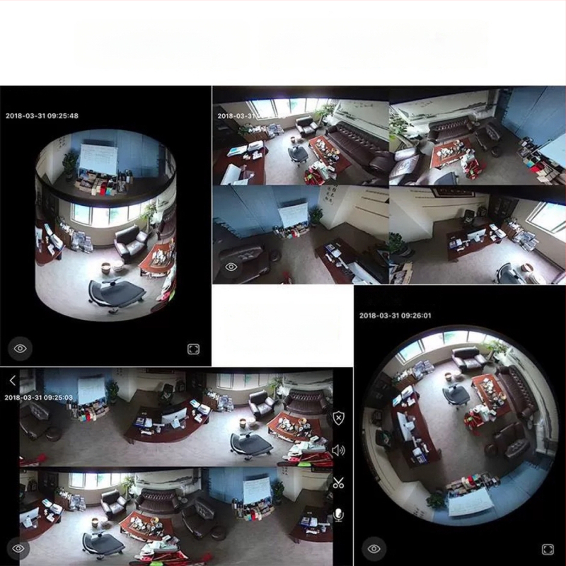 JWEI GW-0630w 360° panoraamkaamera lae jaoks, siseruumi kasutamiseks, 1080P HD, öönägemine, alarmide tuvastus ja teavitused, mobiilirakenduse tugi