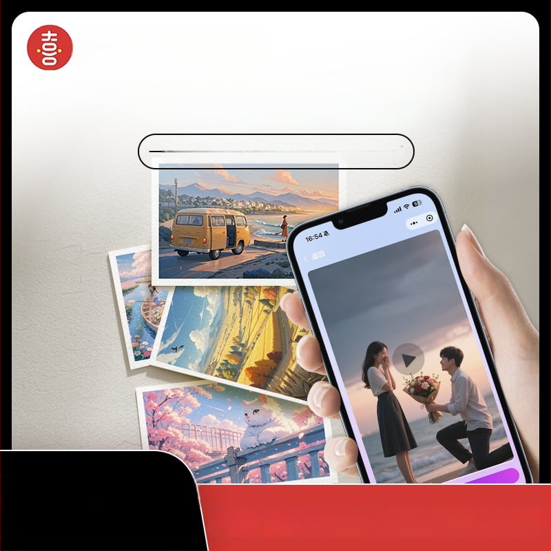 NFC postkaart – kohandatav lõpetamise mälestus, pulmakutse ja tervituskardid; karastatud klaas; bränd Heekgoo