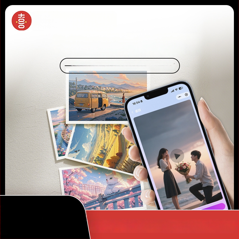 NFC postkaart – kohandatav lõpetamise mälestus, pulmakutse ja tervituskardid; karastatud klaas; bränd Heekgoo
