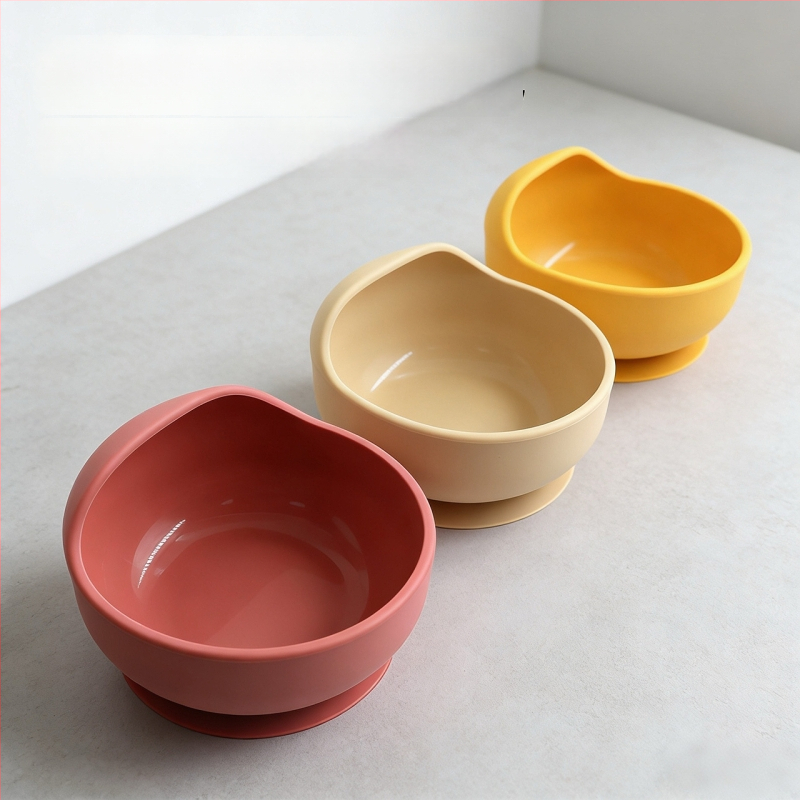 Silicone sraigės formos dubenėlis ir šaukštelis kūdikiams – 2 dalių komplektas, maisto kokybės silikonas, nuo 6 mėnesių