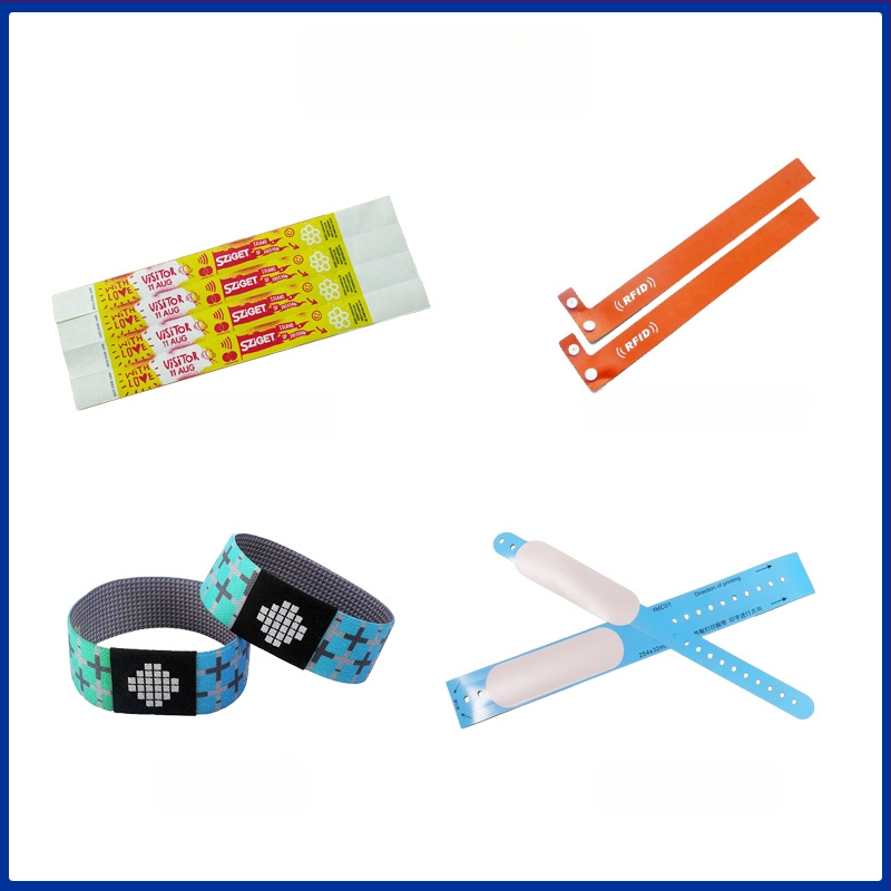 RFID nailonist elastne käevõru F08-kiibiga kontsertide ja lõbustusparkide jaoks; anduriulatus 1,5–10 cm