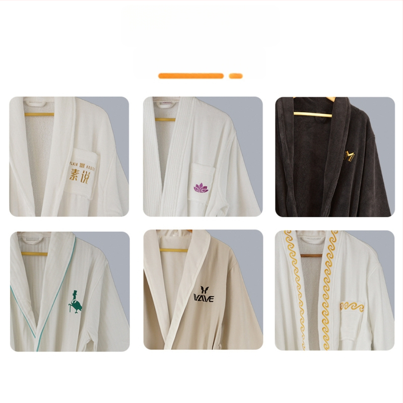 Bademantel od 100% pamuka s waffle uzorkom, prilagodljiv za sve sezone, bijela, unisex.