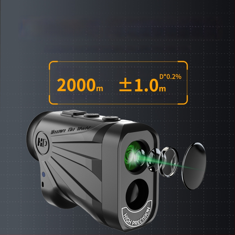Golf laser daljinomjer, mini magnetski ručni elektronički mjerač udaljenosti s torbom za pojas