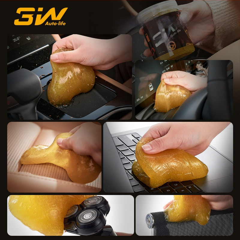 3W Πολυλειτουργικό Gel Καθαρισμού αυτοκινήτου για εσωτερικό χώρο και Πληκτρολόγιο, απαλό gel