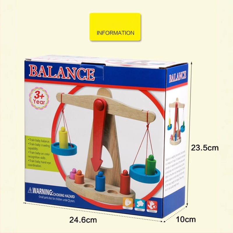 Puidust tasakaalumäng Montessori stiilis varajase hariduses, 4–6-aastaste lastele, arendab käe-silma koordineerimist ja vanem–lapse koostööd