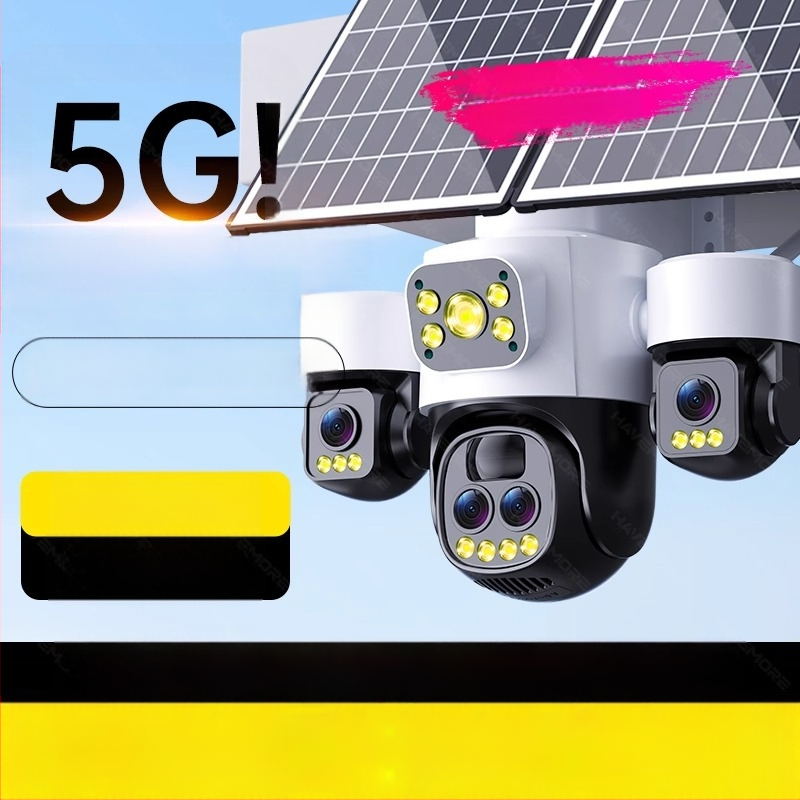 Solarna kamera za vanjsku upotrebu s 360° pogledom, daljinski pristup putem mobilne aplikacije, HD noćni vid, vodootporna