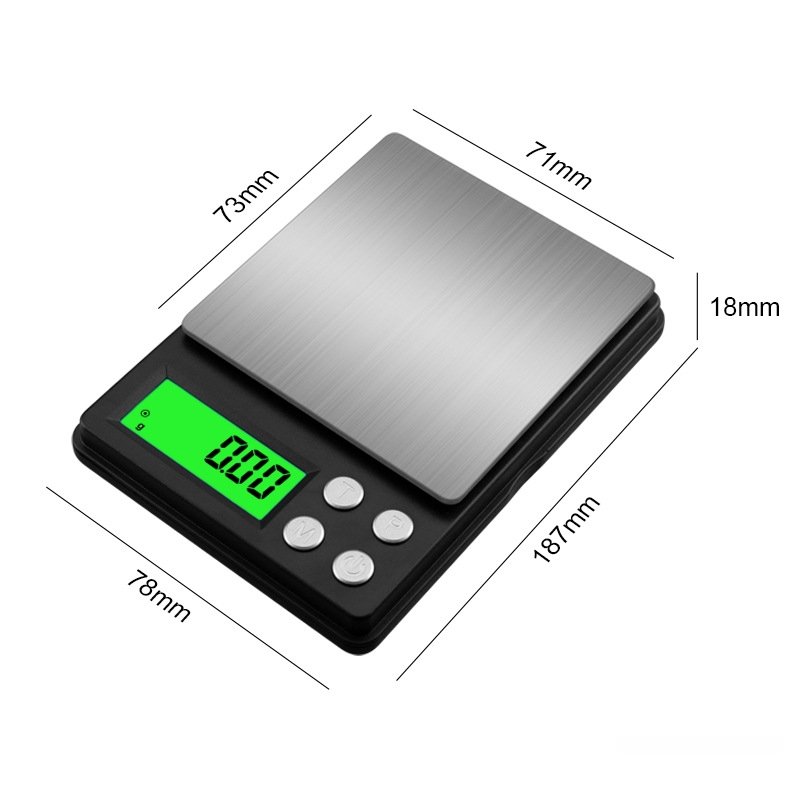 Kompaktna elektronička vaga za nakit, preciznost 0,01 ct, kapacitet 500 g