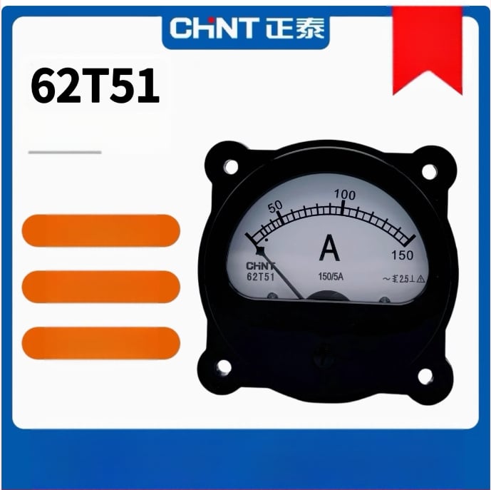 Chint 62T51-A V Hz pokazivački mjerač za AC – ampermetar, voltmetar i frekvencijski mjerač, montiran instrument