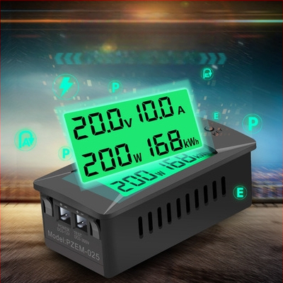peacefair DC digitalni mjerač napona i struje, 0–300 A / 300 V, tester za snagu i potrošnju energije, multimetar