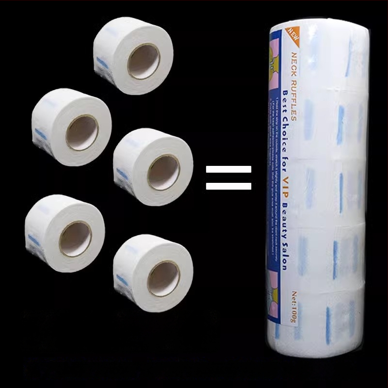 Vienkartinė kaklo popierinė skara kirpykloje, apsaugo kaklą nuo plaukų lūžimo ir nukritusių plaukų