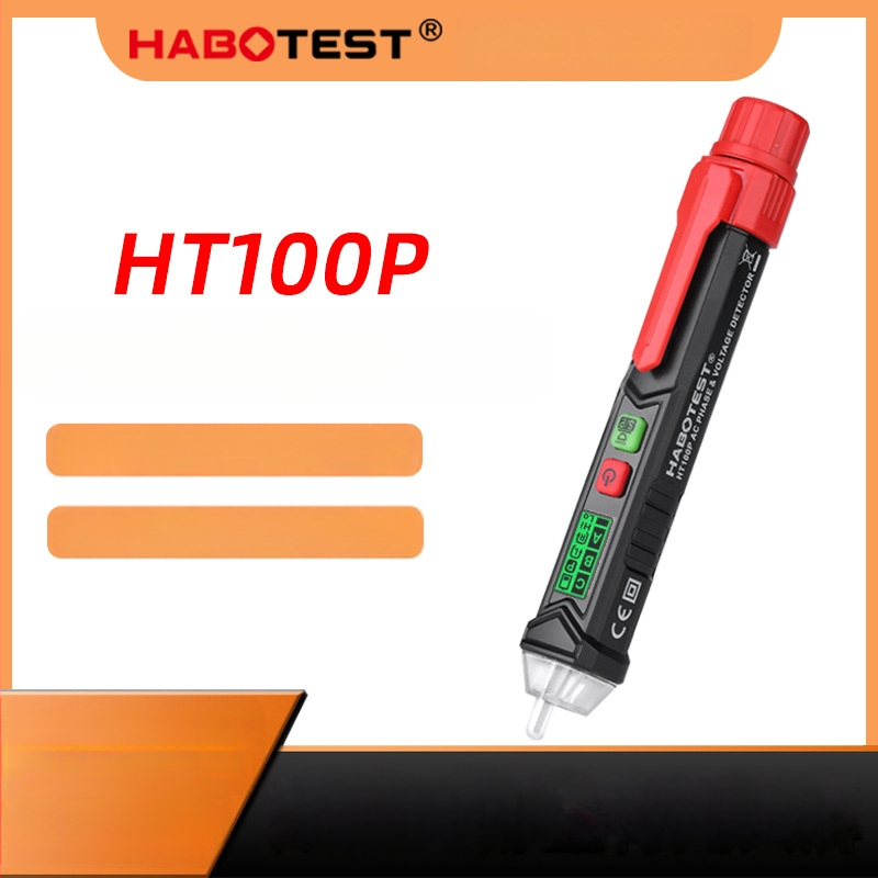 HT100P Bezkontaktni mjerač fazne sekvence, trofazni tester s digitalnim zaslonom, detektor rotacije motora, prijenosni