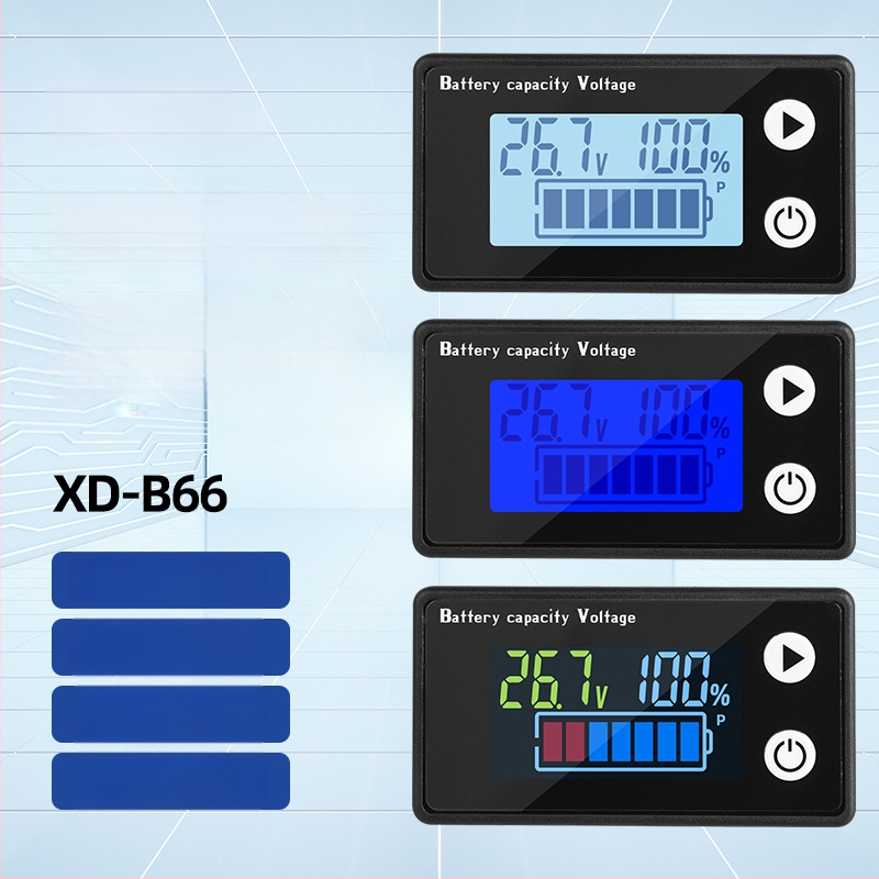 Dvožilni LCD digitalni voltmetar 9-100V, prikaz napona i napunjenosti baterije