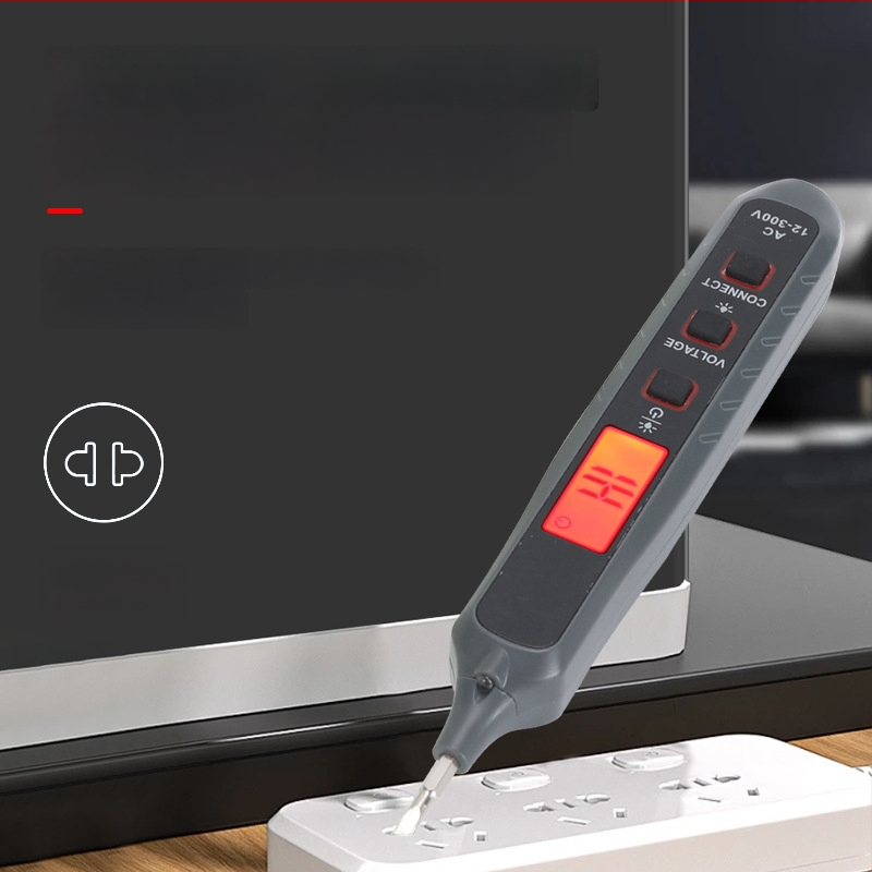 Pametan tester s LED zaslonom, lampom i zvukovno‑vizualnim alarmom za provjeru električnih krugova