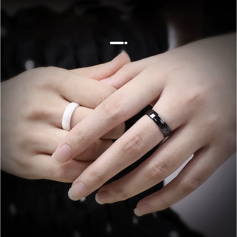 NFC keraamiline sõrmus kohandamisega, lasergraveering, erinevad stiilid