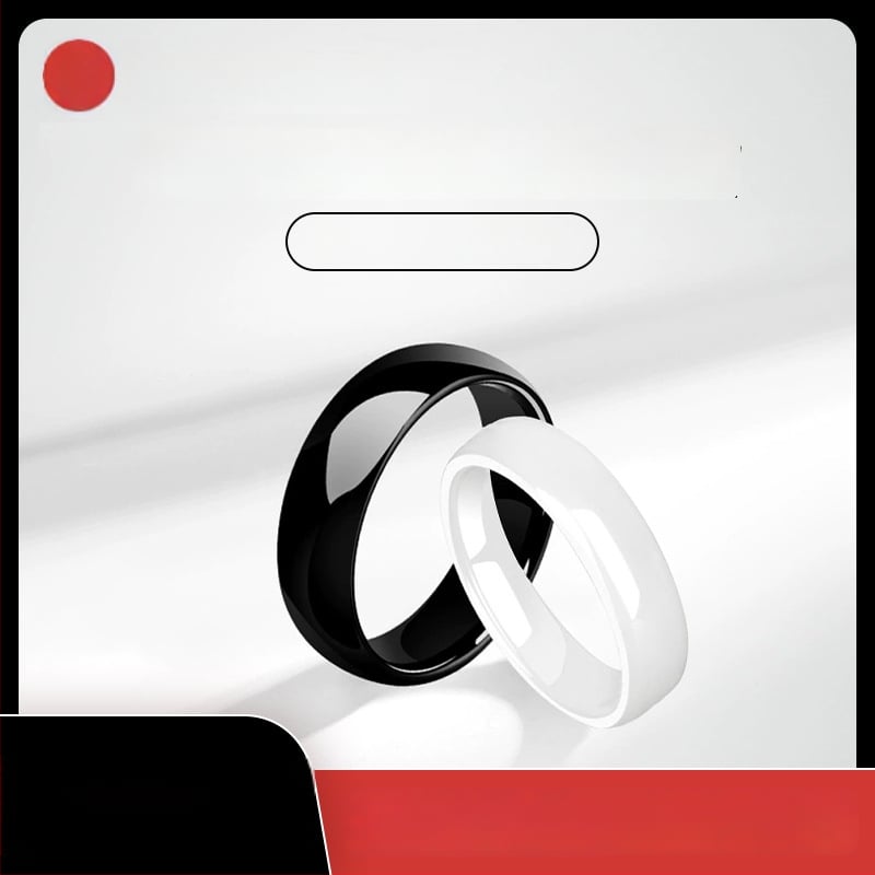 NFC keraamiline sõrmus kohandamisega, lasergraveering, erinevad stiilid