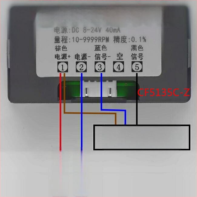 Cf5135C-Z Industrijski plavi LED panel za mjerenje brzine motora s Hallovim prekidačem, automobilski tachometar