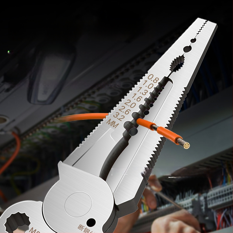 Clește pentru cabluri electrice multifuncțional cu tester, din oțel inoxidabil, 285 g