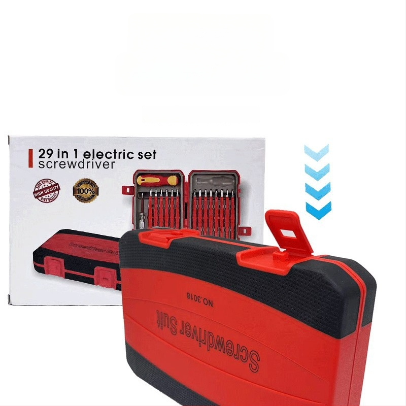 Hezhou set șurubelnițe izolate 29-in-1 pentru electricieni, cap încrucișat, oțel CR-V, magnetice, mâner PP+TPR, greutate 1.035