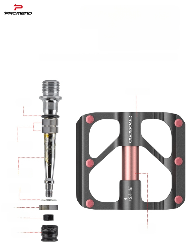 Promend Pd-F87 Alumiiniumist sulamist ultra-kerged kokkupanduvad pedaalid mägi- ja teel sõidavatele jalgratastele Cr-Mo teljega