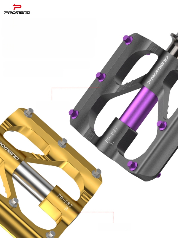 Promend Pd-F87 Alumiiniumist sulamist ultra-kerged kokkupanduvad pedaalid mägi- ja teel sõidavatele jalgratastele Cr-Mo teljega