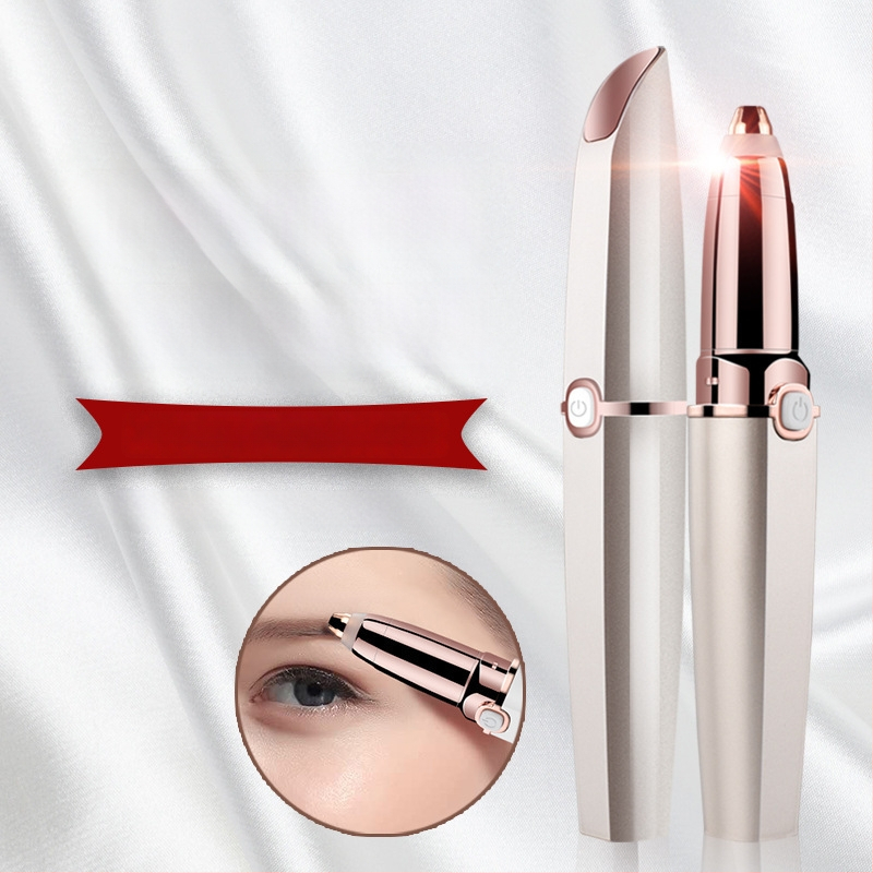 Elektrinis skustuvas ir plaukų šalinimo įrenginys, 2-in-1 mini veido skustuvė su antakių kirpimo funkcija, modelis BZ-205B, USB maitinimas, ABS korpusas, tinka drėgnam ir sausam naudojimui.