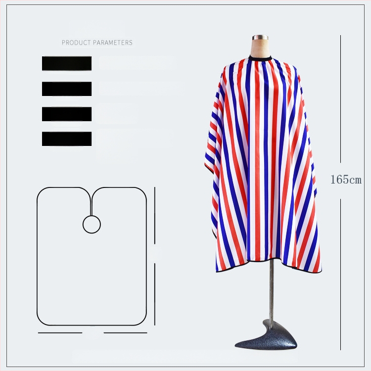 Kirpimo apsiaustas suaugusiems, anti-statinis, neprilimpančias, su reguliuojama kaklo juostele, tinkamas naudoti salone ar namuose.