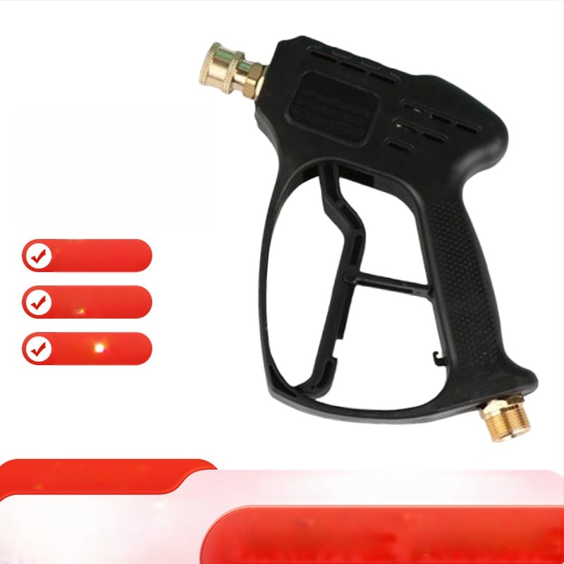 Κεφαλή πιστόλι υψηλής πίεσης για πλύσιμο αυτοκινήτων – σώμα από πλαστικό; σύνδεση από χαλκό; ακροφύσιο από κράμα; λαβή τύπου δαχτύλου; τύπος ψεκασμού: φυσητή/ροή νερού