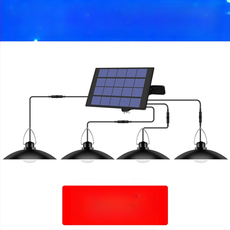 Solarna LED viseća rasvjeta za vanjske prostore, IP65 vodootporna, štedna energija, senzor svjetla, 1–4 svjetla