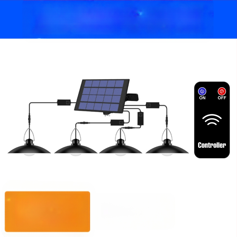 Solarna LED viseća rasvjeta za vanjske prostore, IP65 vodootporna, štedna energija, senzor svjetla, 1–4 svjetla
