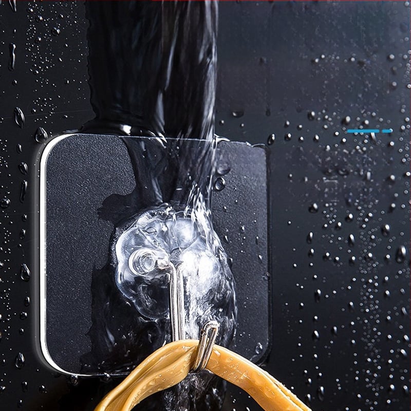 Plastični zidni vješak s višerednim kukicama za kuhinju, bez bušenja, bez tragova instalacije