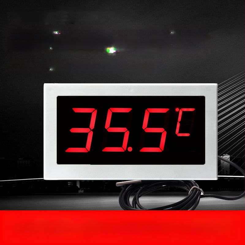 CX901 Digitalni termometar s velikim zaslonom i crvenim brojkama, elektronički prikaz temperature, za uzgoj u staklenicima i skladištenje u hladnjaku