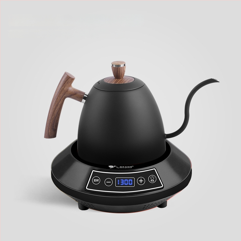 Κανάκι καφέ με μακρύ στόμιο για χειροκίνητο παρασκευή καφέ, από ανοξείδωτο ατσάλι, ηλεκτρική θέρμανση, μάρκα l-ebans, δυνατότητα εκτύπωσης λογότυπου, λανσαρίστηκε το 2024